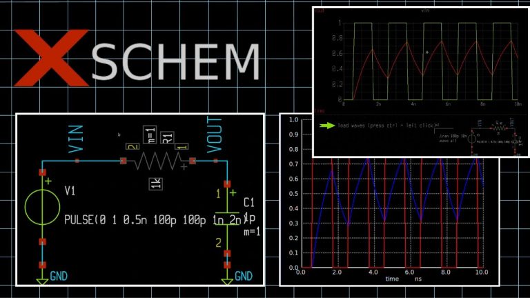 RC Circuit Simulation using Xschem | xschem simulation and ngspice tutorial